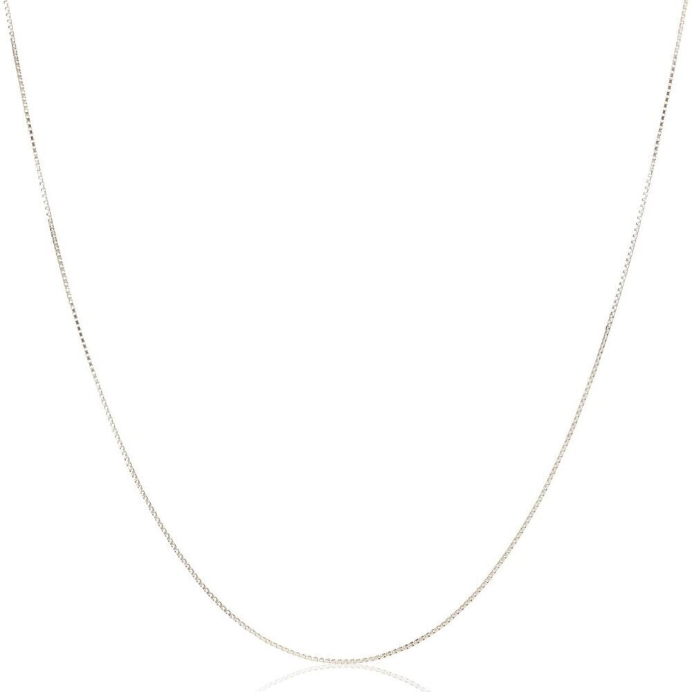 Sterling Silver Box Chain Necklace Thin 18" for Pendants and Layering